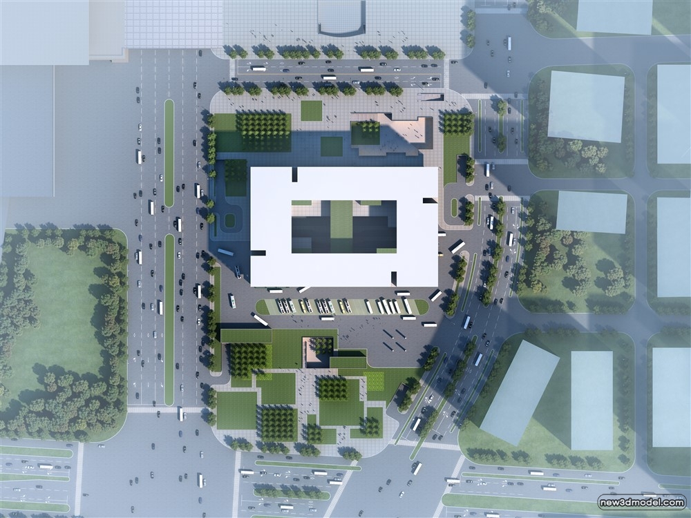 3D Models of Commercial Building – Exterior 3D Scenes – 584 – VRAY - thumbnail 3