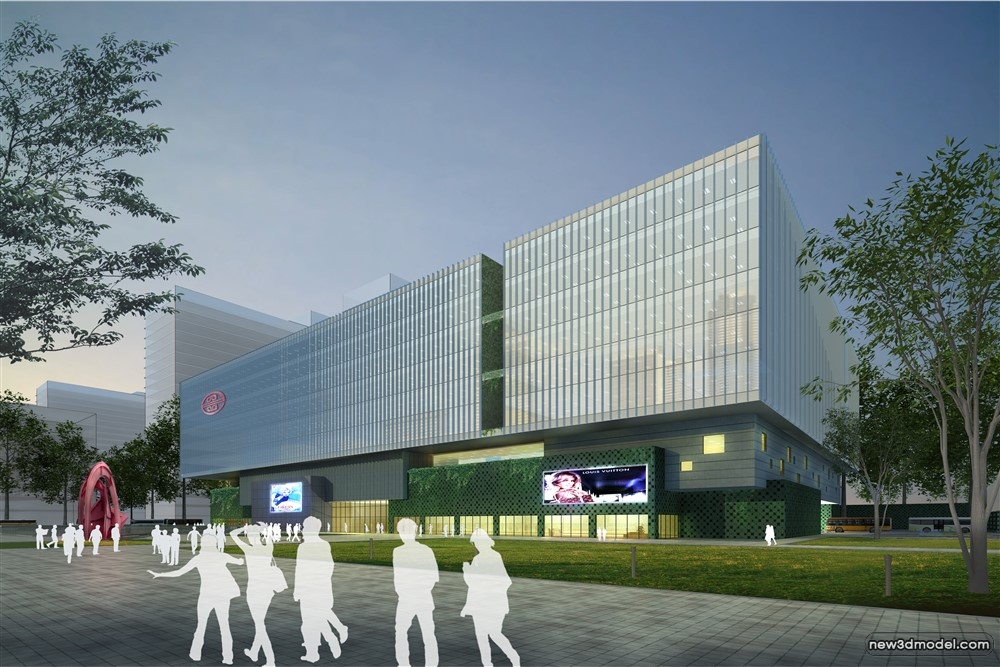 3D Models of Commercial Building – Exterior 3D Scenes – 584 – VRAY - thumbnail 2
