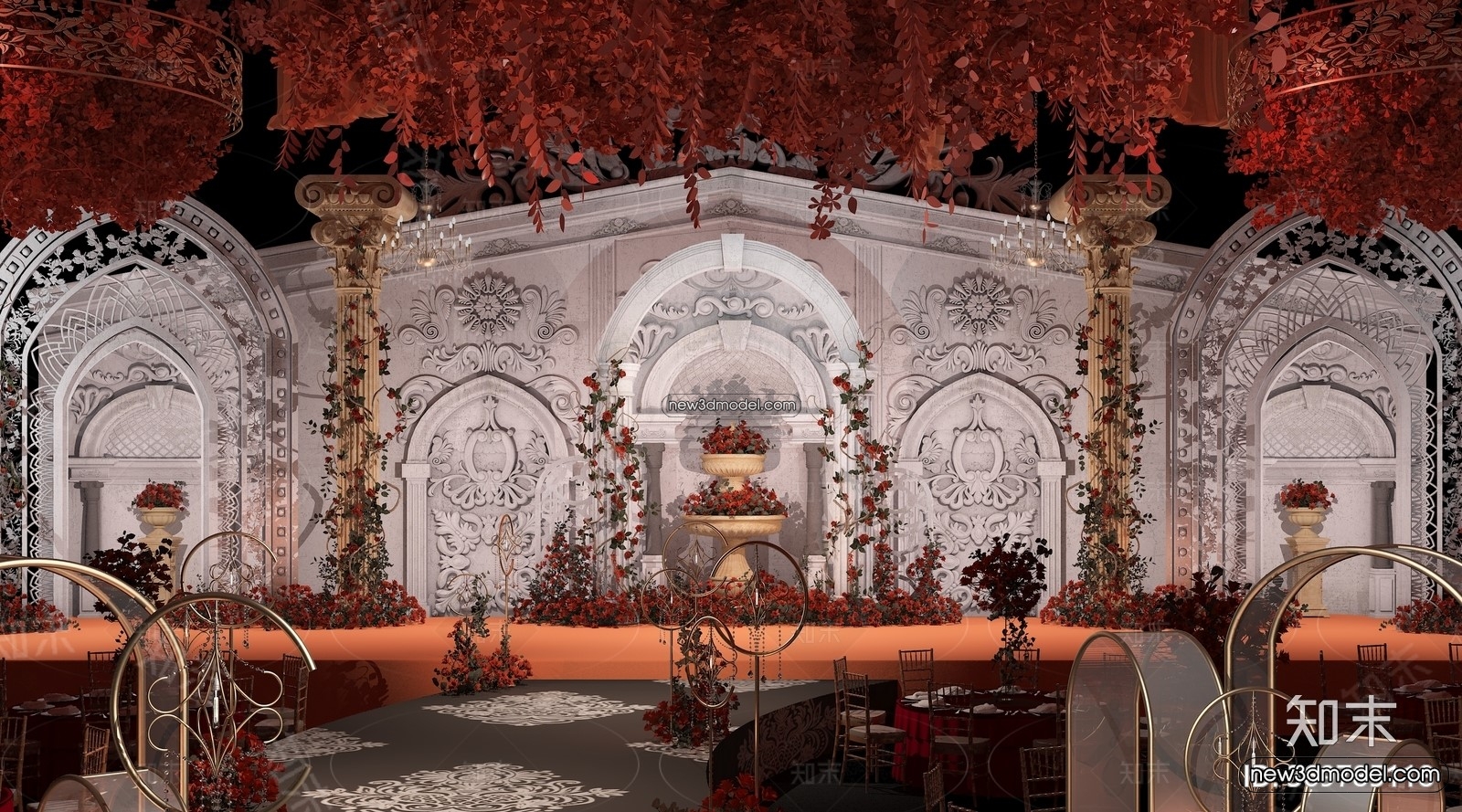 3D Model of Wedding Hall – 3D Scene – 126 – VRAY - thumbnail 3