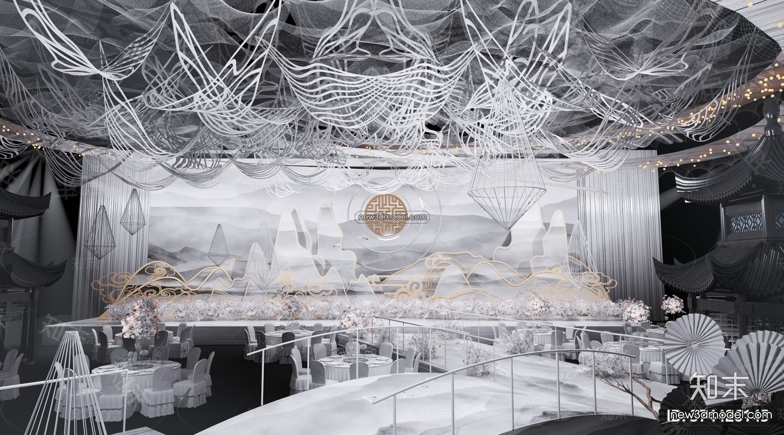 3D Model of Wedding Hall – 3D Scene – 127 – VRAY - thumbnail 4
