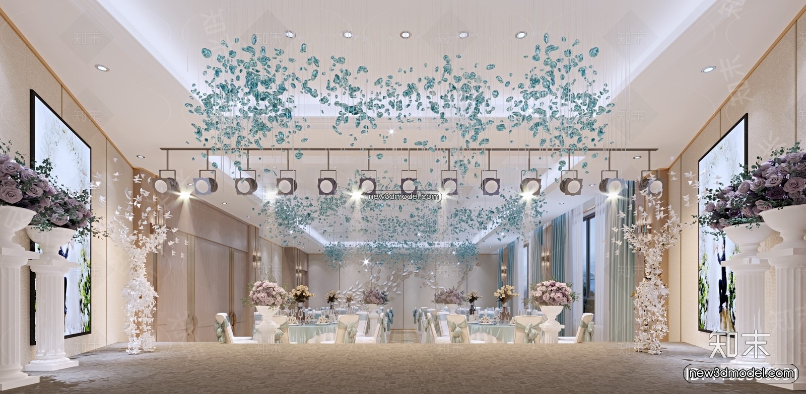 3D Model of Wedding Hall – 3D Scene – 129 – CORONA - thumbnail 2