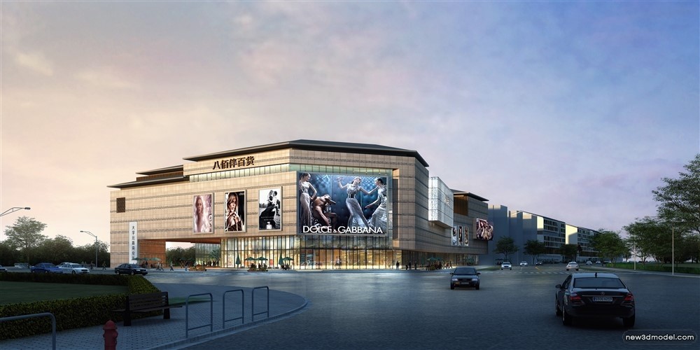 3D Models of Commercial Building – Exterior 3D Scenes – 417 – VRAY - thumbnail 2