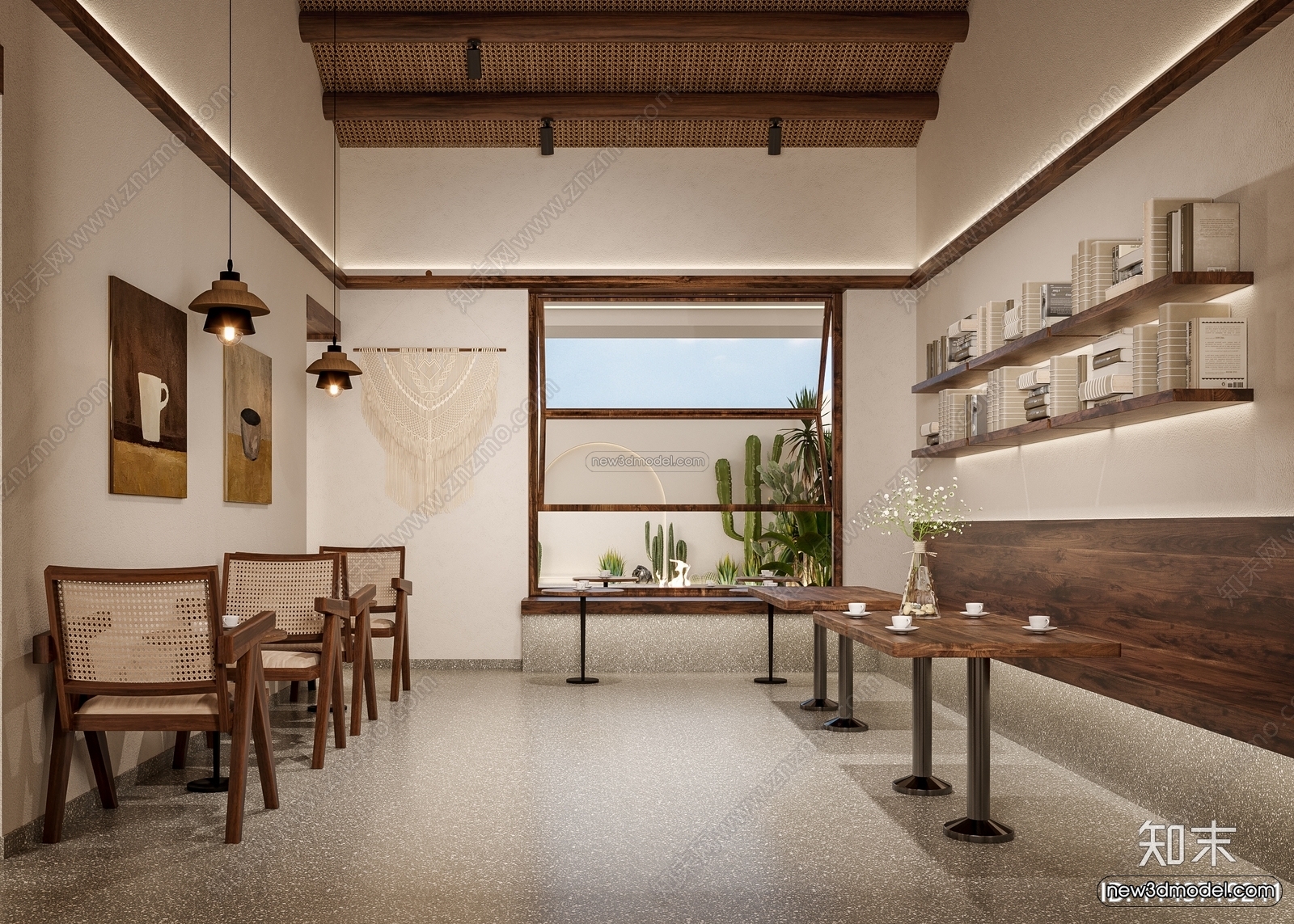Restaurant and Fastfood 3D Scene – 3D Blocks – 256 – CORONA - thumbnail 3