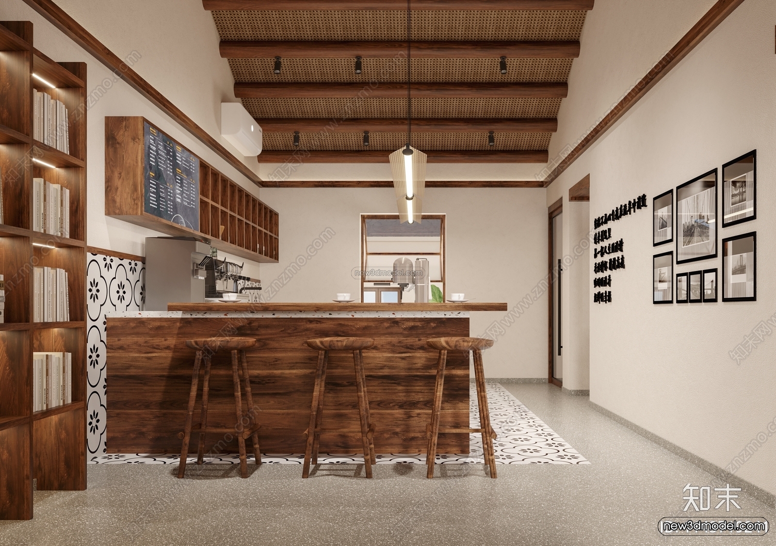 Restaurant and Fastfood 3D Scene – 3D Blocks – 256 – CORONA - thumbnail 2