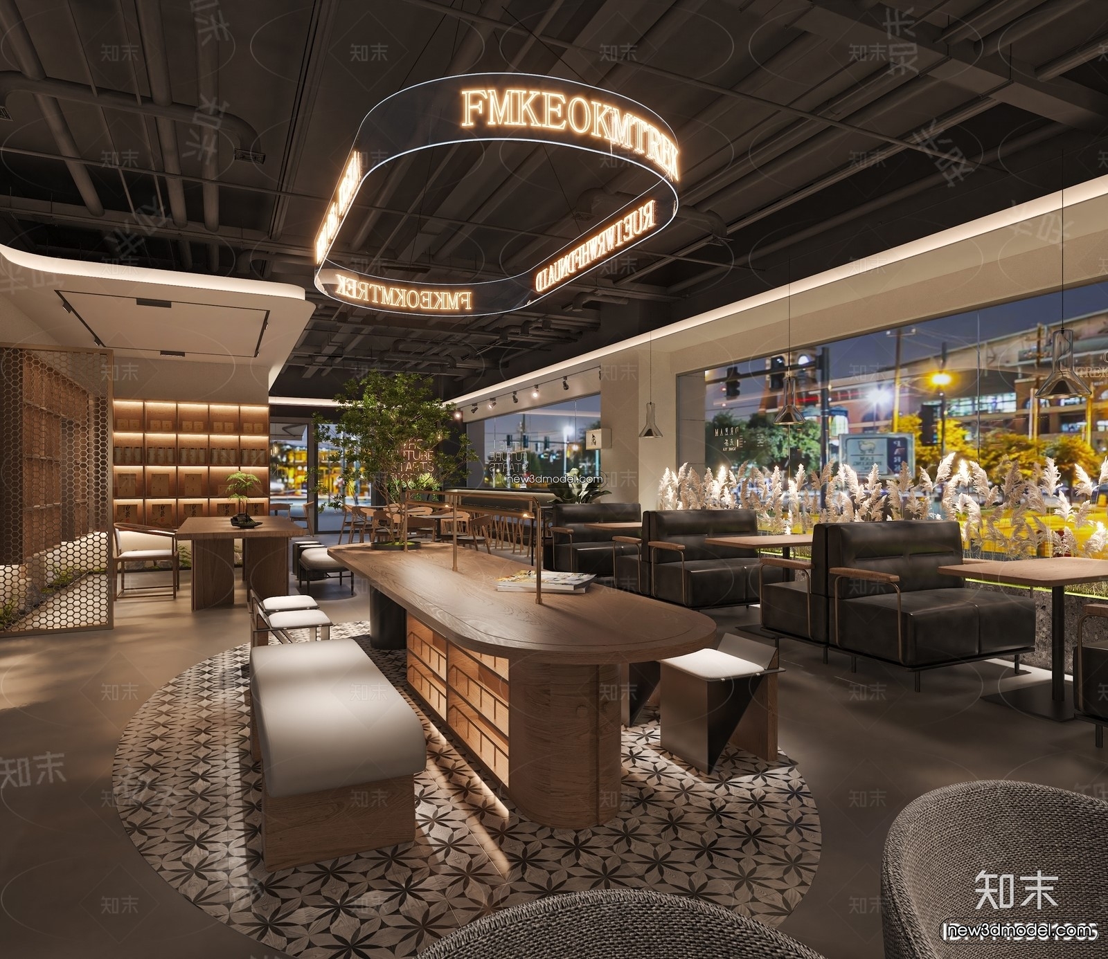Restaurant and Fastfood 3D Scene – 3D Blocks – 258 – VRAY - thumbnail 2