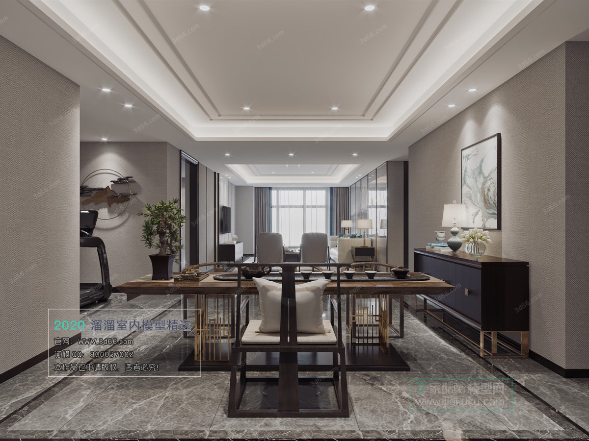 INTERIOR – 3D MODELS – CHINESE STYLE – 022 - thumbnail 1