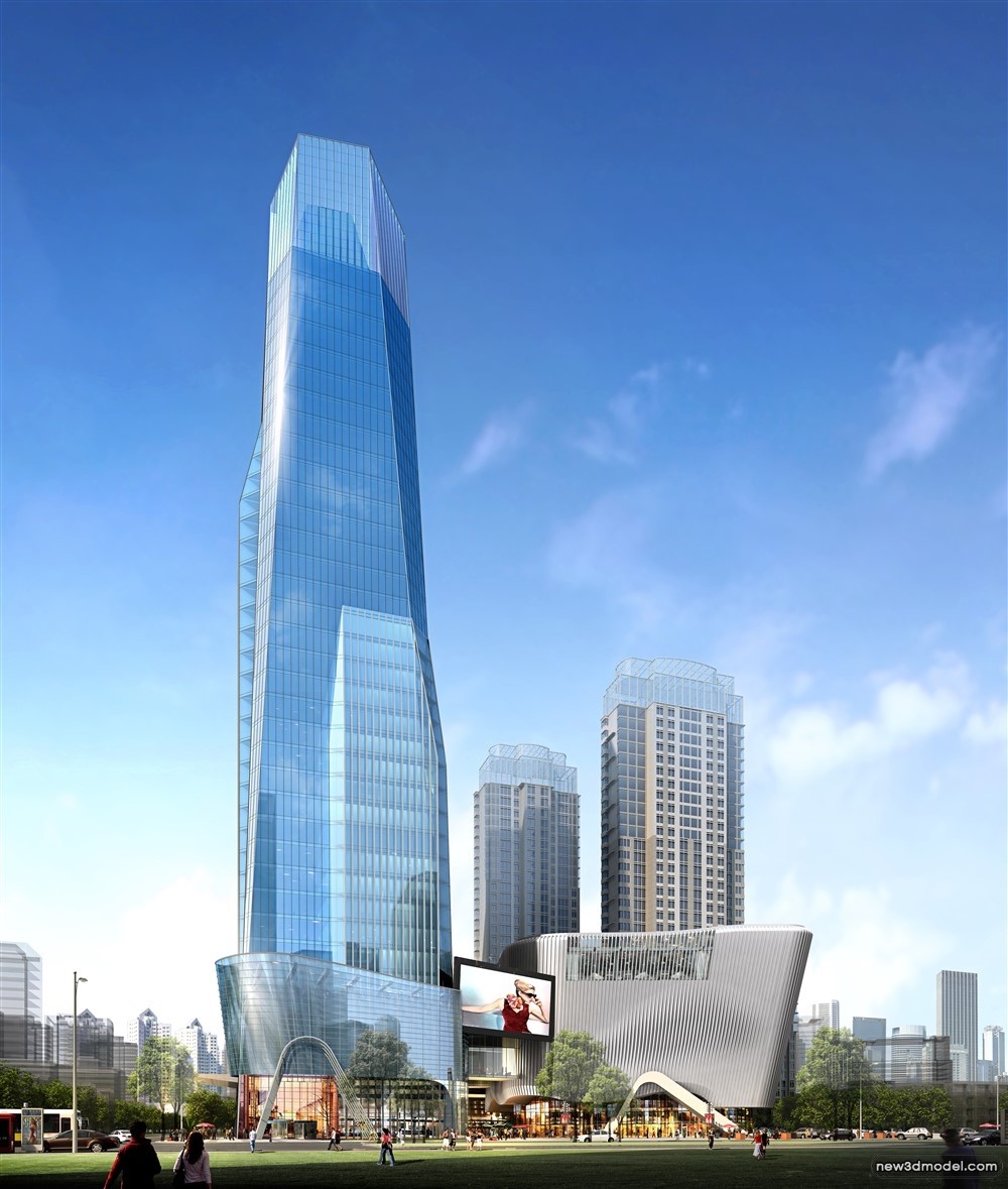 3D Models of Commercial Building – Exterior 3D Scenes – 689 – VRAY - thumbnail 2