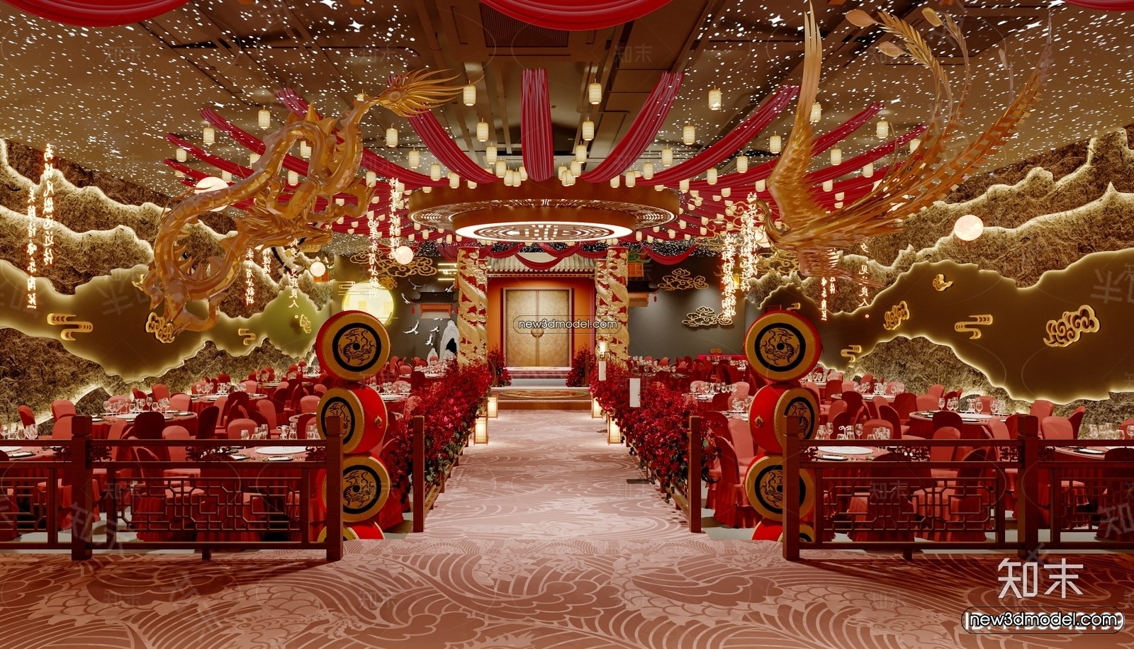 3D Model of Wedding Hall – 3D Scene – 143 – CORONA - thumbnail 2