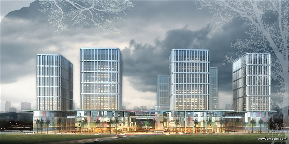 3D Models of Commercial Building – Exterior 3D Scenes – 693 – VRAY - thumbnail 4