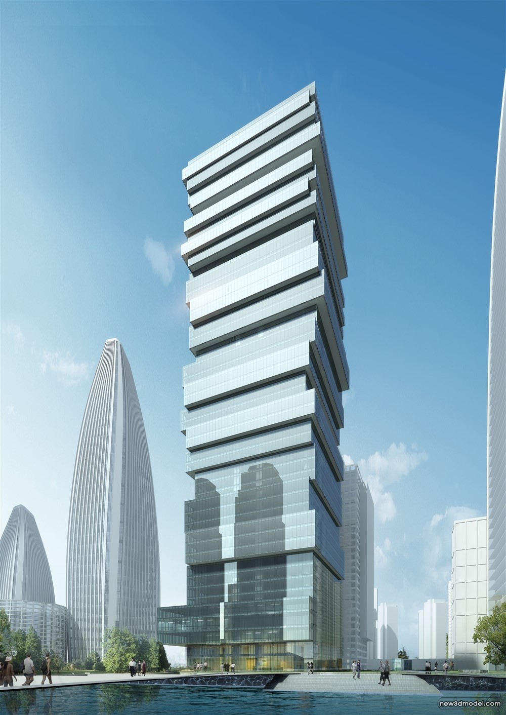 3D Models of Commercial Building – Exterior 3D Scenes – 694 – VRAY - thumbnail 5