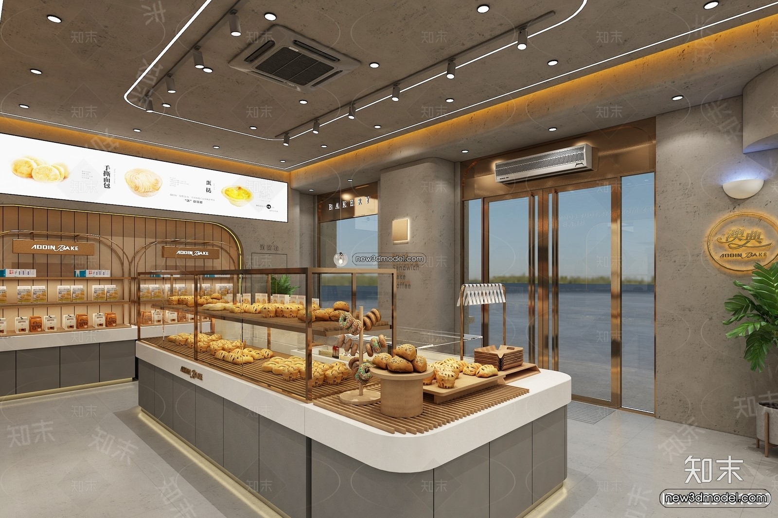 Restaurant and Fastfood 3D Scene – 3D Blocks – 272 – VRAY - thumbnail 4