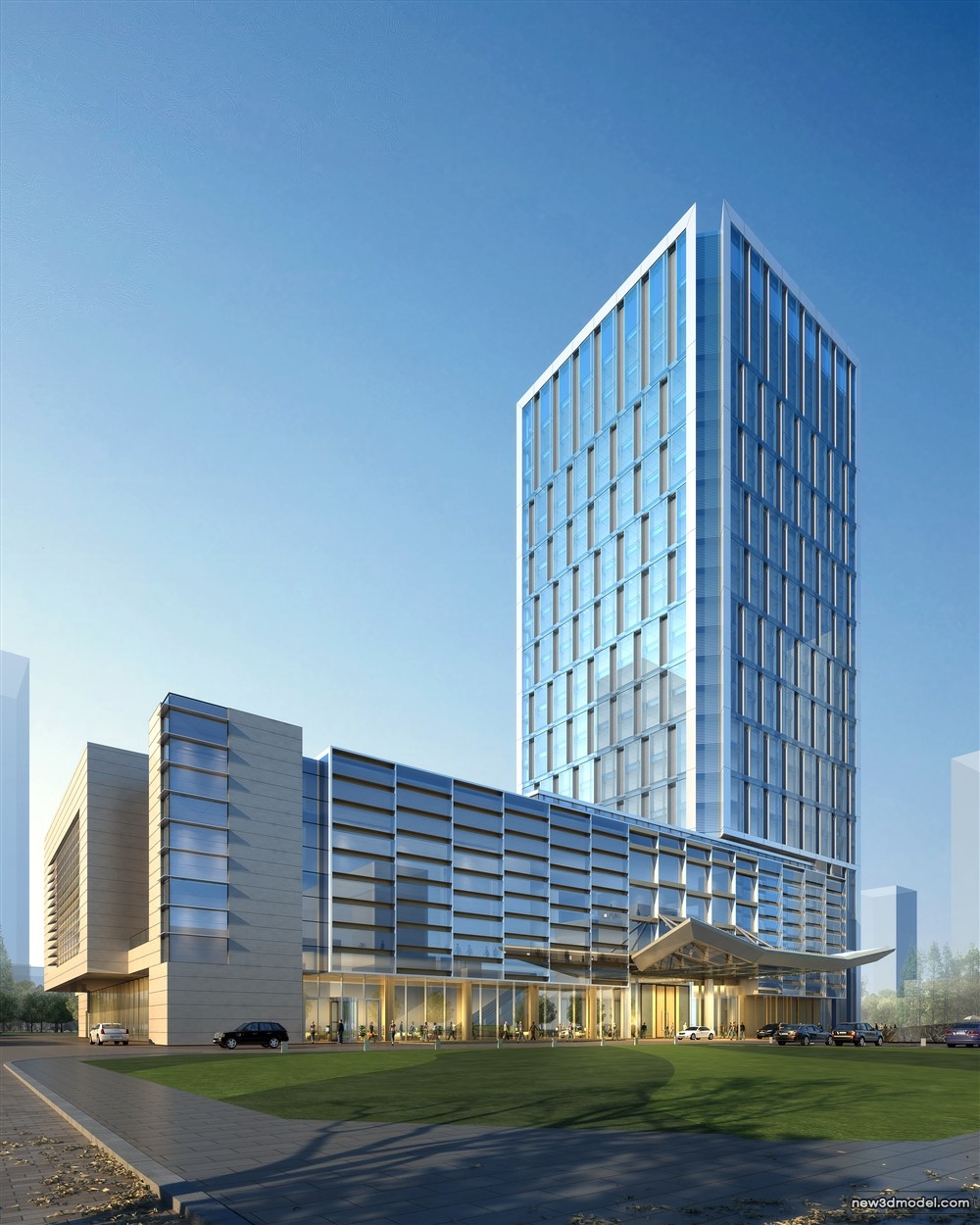 3D Models of Commercial Building – Exterior 3D Scenes – 574 – VRAY - thumbnail 3