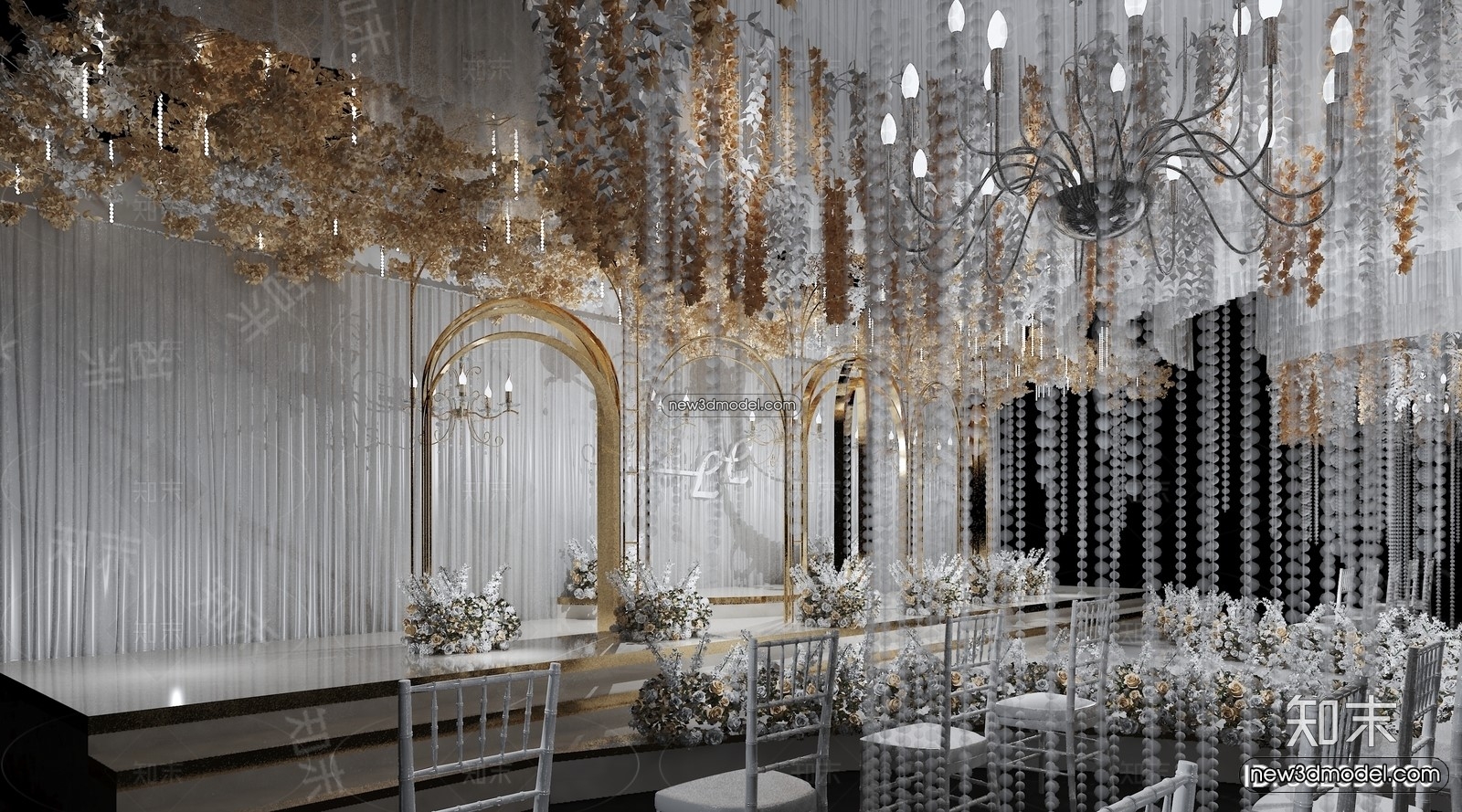 3D Model of Wedding Hall – 3D Scene – 151 – VRAY - thumbnail 3