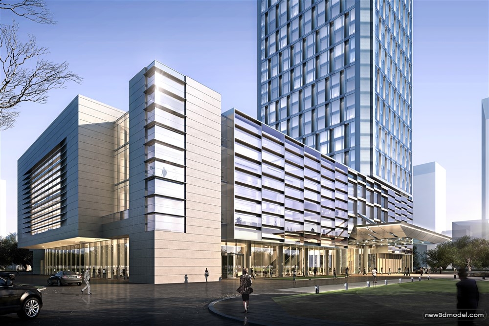 3D Models of Commercial Building – Exterior 3D Scenes – 574 – VRAY - thumbnail 4