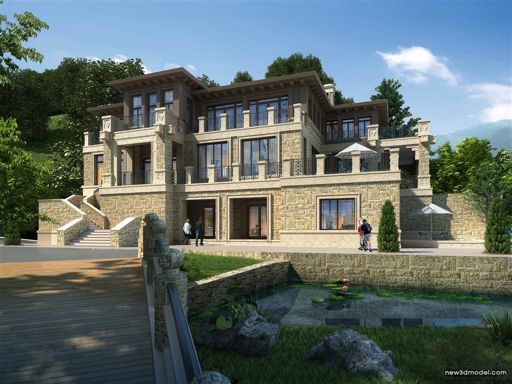 3D Models of Commercial Building – Exterior 3D Scenes – 696 – VRAY - thumbnail 5