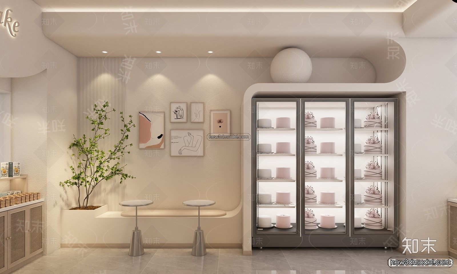 Restaurant and Fastfood 3D Scene – 3D Blocks – 273 – VRAY - thumbnail 3