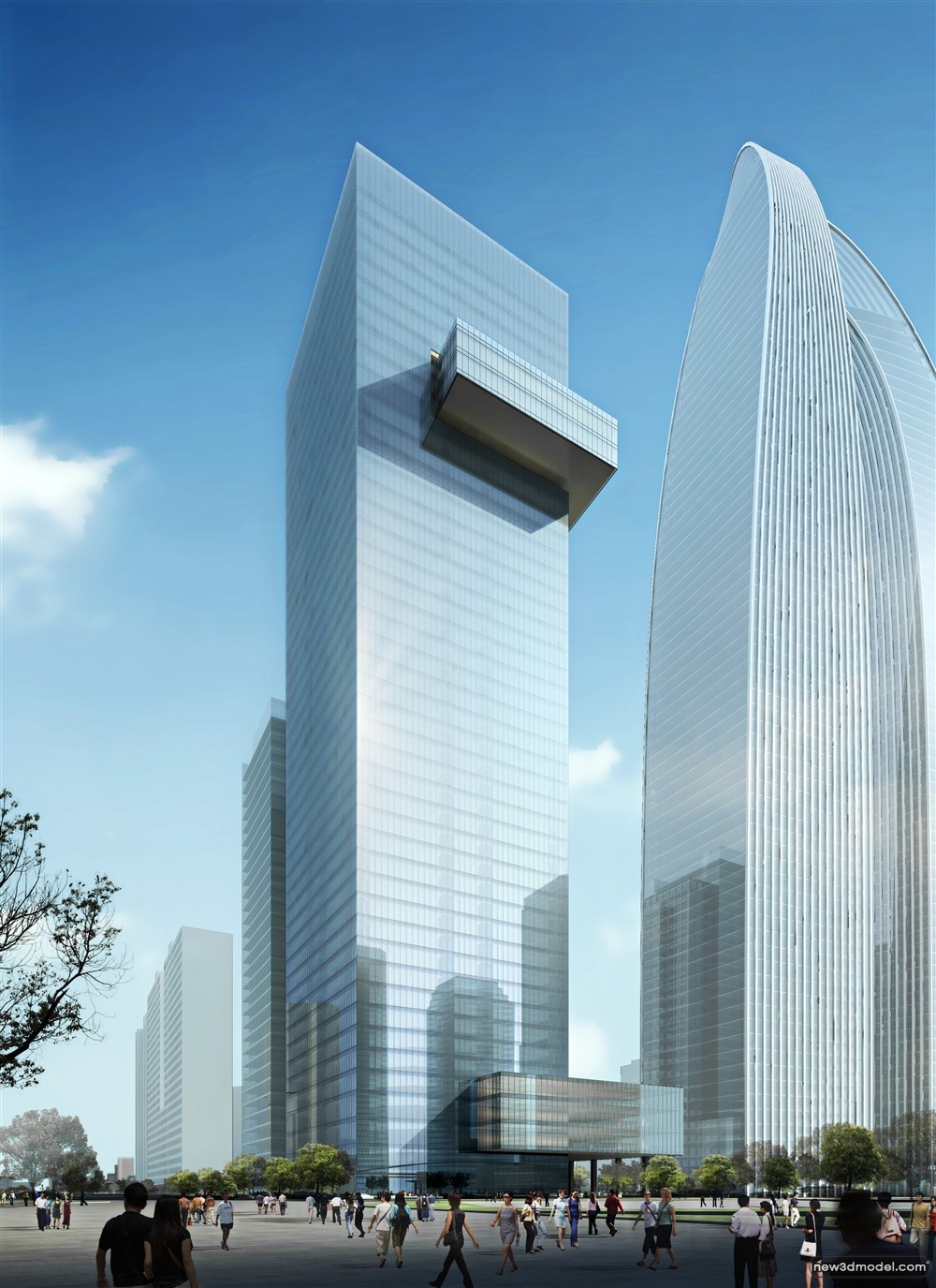 3D Models of Commercial Building – Exterior 3D Scenes – 694 – VRAY - thumbnail 3