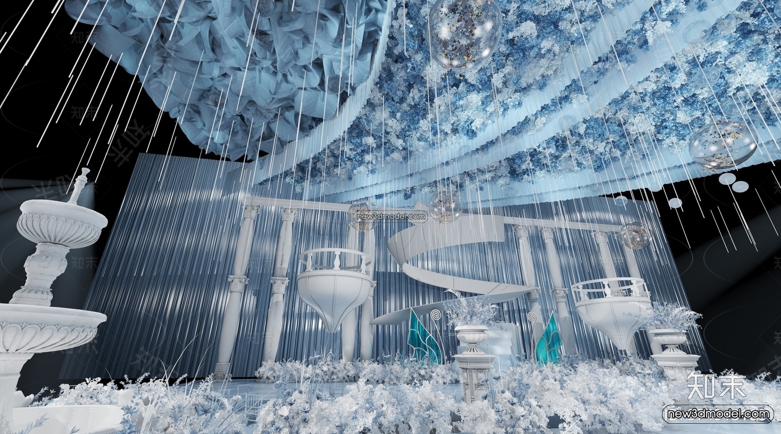 3D Model of Wedding Hall – 3D Scene – 159 – VRAY - thumbnail 2