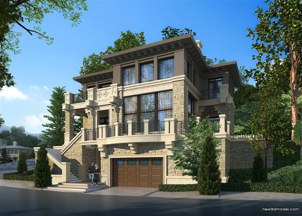3D Models of Commercial Building – Exterior 3D Scenes – 696 – VRAY - thumbnail 2