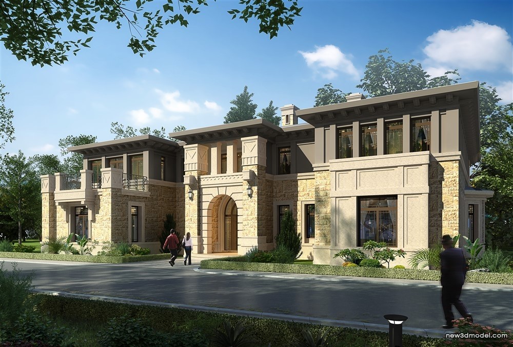 3D Models of Commercial Building – Exterior 3D Scenes – 696 – VRAY - thumbnail 3