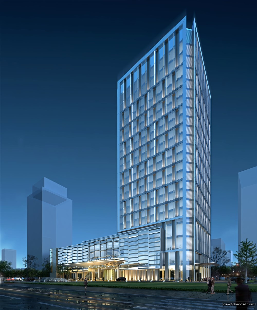 3D Models of Commercial Building – Exterior 3D Scenes – 574 – VRAY - thumbnail 2
