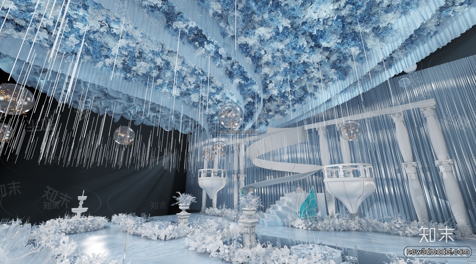 3D Model of Wedding Hall – 3D Scene – 159 – VRAY - thumbnail 4
