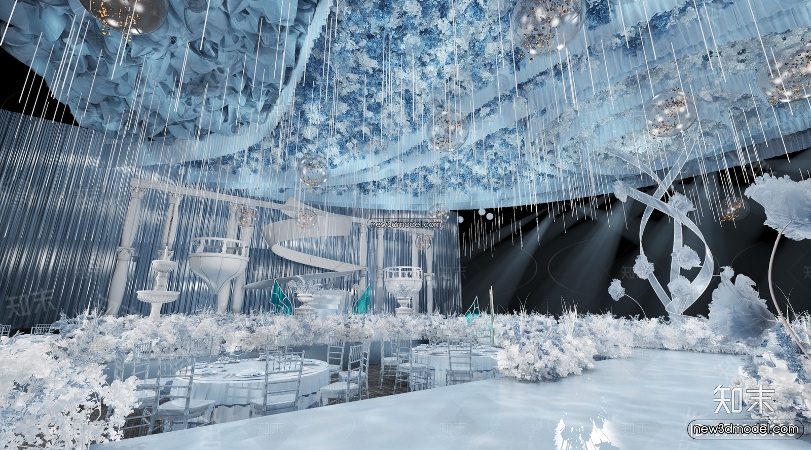3D Model of Wedding Hall – 3D Scene – 159 – VRAY - thumbnail 3