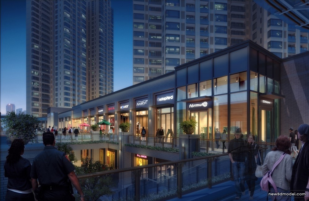 3D Models of Commercial Building – Exterior 3D Scenes – 697 – VRAY - thumbnail 2