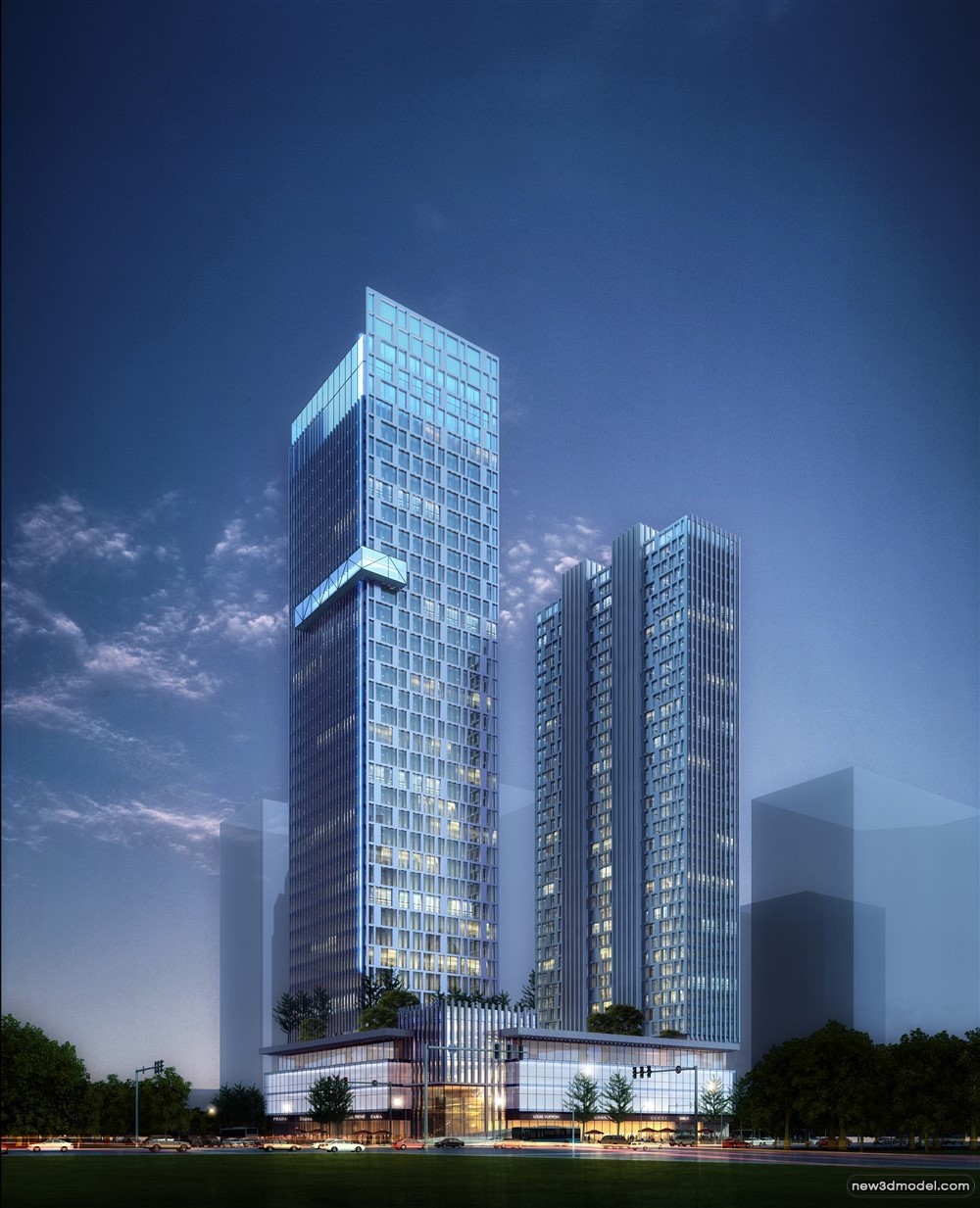 3D Models of Commercial Building – Exterior 3D Scenes – 427 – VRAY - thumbnail 4