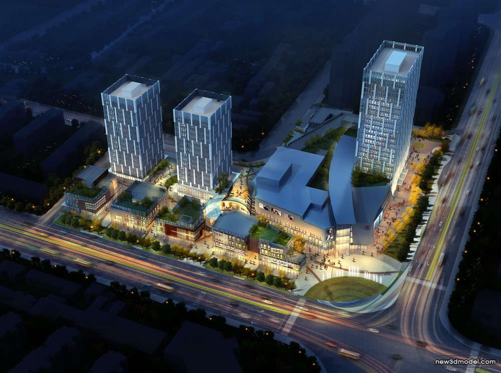3D Models of Commercial Building – Exterior 3D Scenes – 572 – VRAY - thumbnail 2