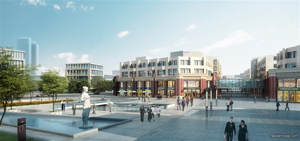 3D Models of Commercial Building – Exterior 3D Scenes – 573 – VRAY - thumbnail 2