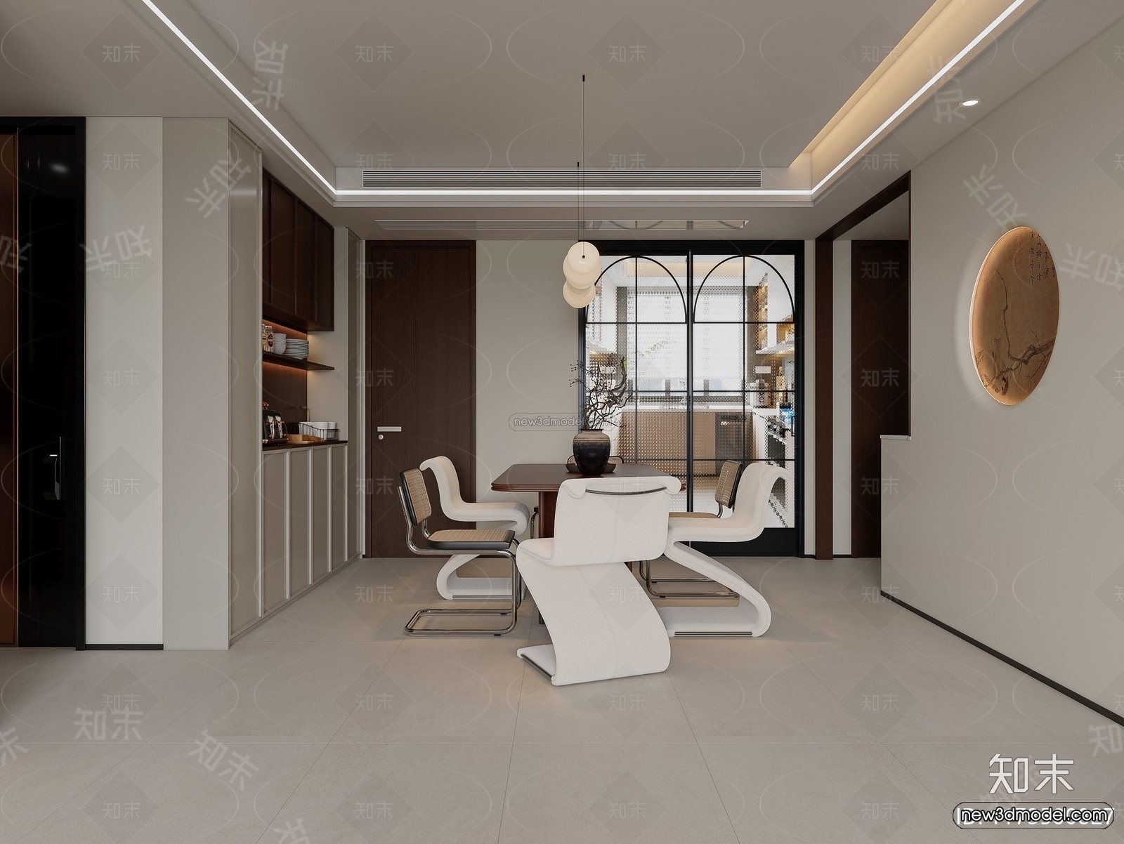Modern Style Interior 3D Blocks and 3D Models – Living Room 3D Scene – 074 – CORONA - thumbnail 4