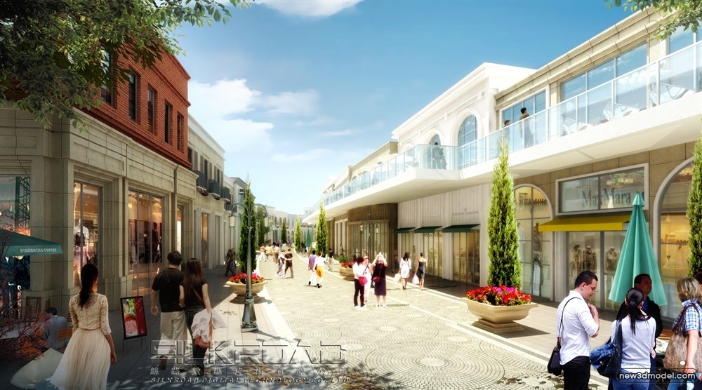 3D Models of Commercial Building – Exterior 3D Scenes – 698 – VRAY - thumbnail 3