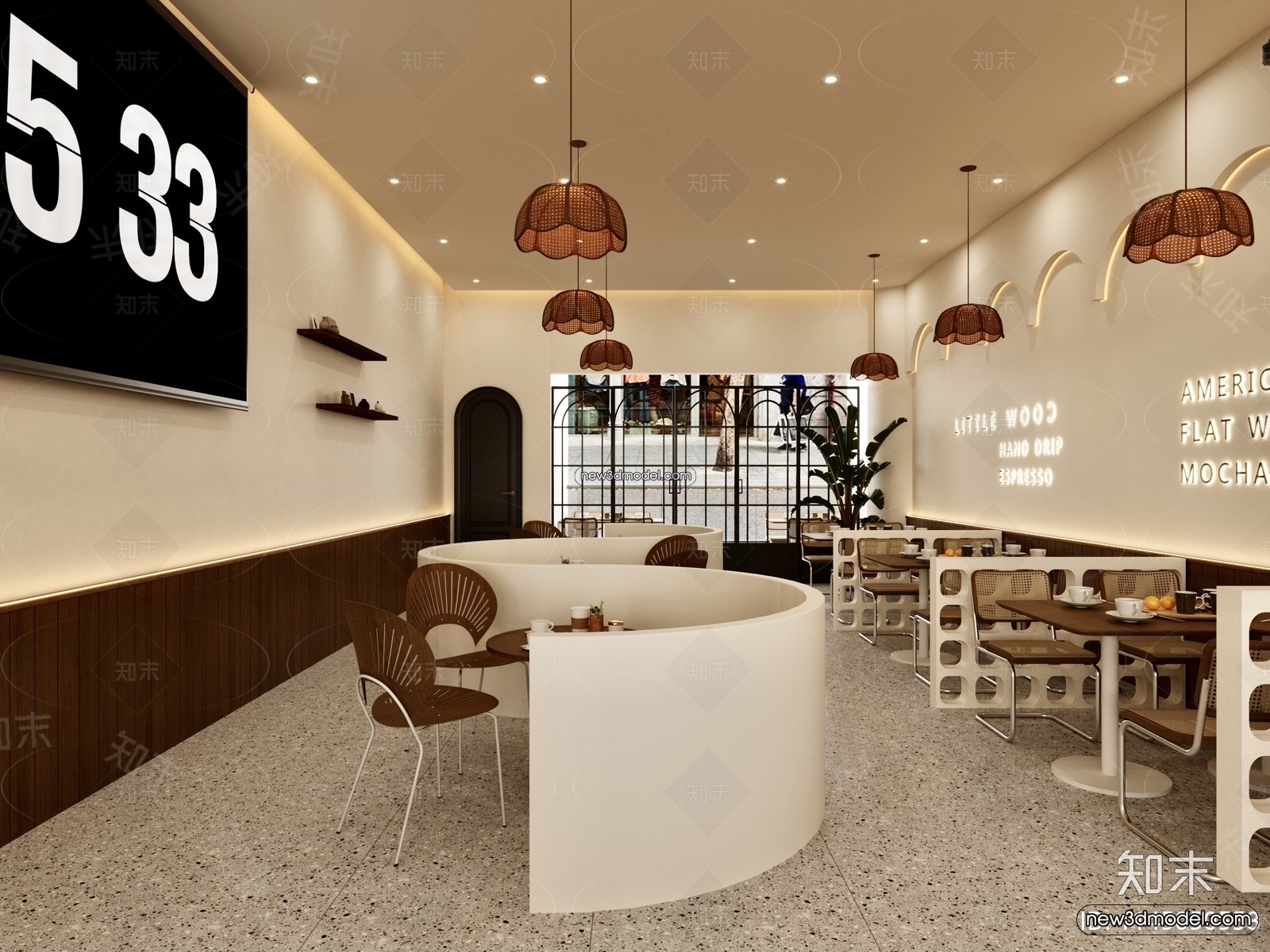 Restaurant and Fastfood 3D Scene – 3D Blocks – 278 – CORONA - thumbnail 3