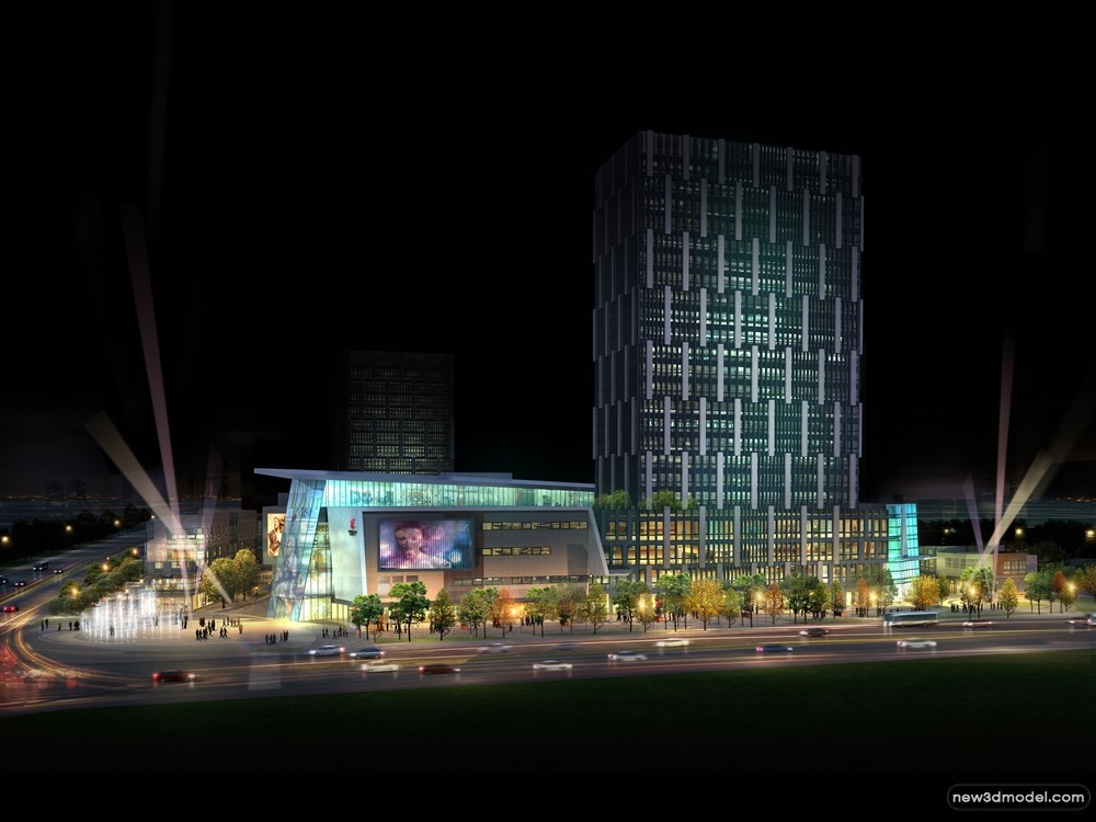 3D Models of Commercial Building – Exterior 3D Scenes – 572 – VRAY - thumbnail 4