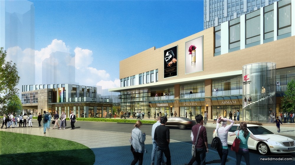 3D Models of Commercial Building – Exterior 3D Scenes – 572 – VRAY - thumbnail 5