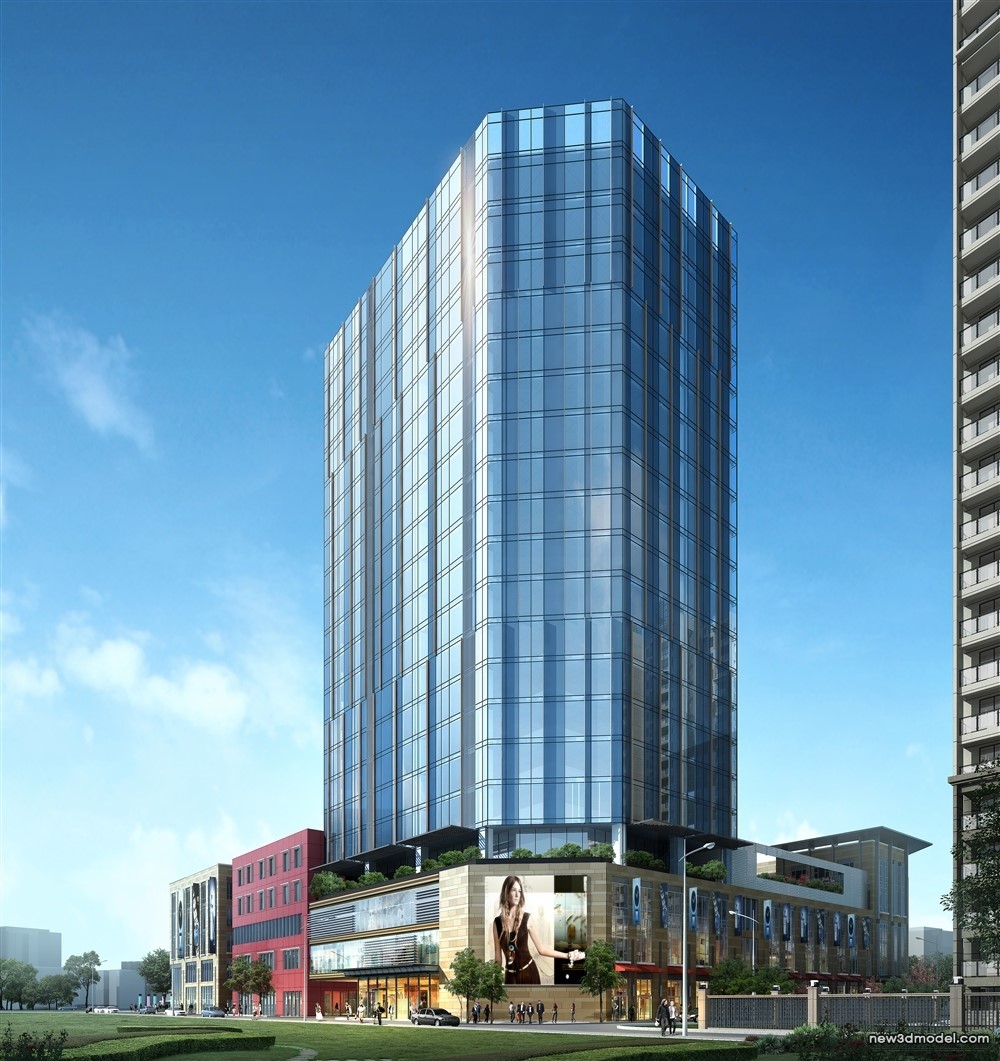 3D Models of Commercial Building – Exterior 3D Scenes – 431 – VRAY - thumbnail 2