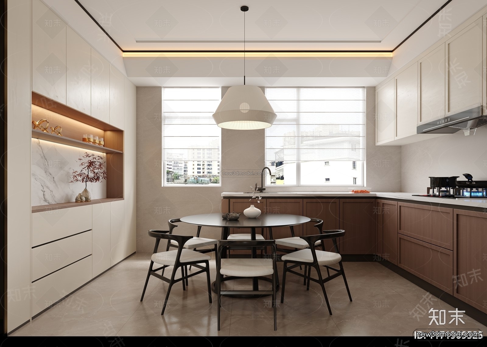 Modern Style Interior 3D Blocks and 3D Models – Living Room 3D Scene – 078 – CORONA - thumbnail 3