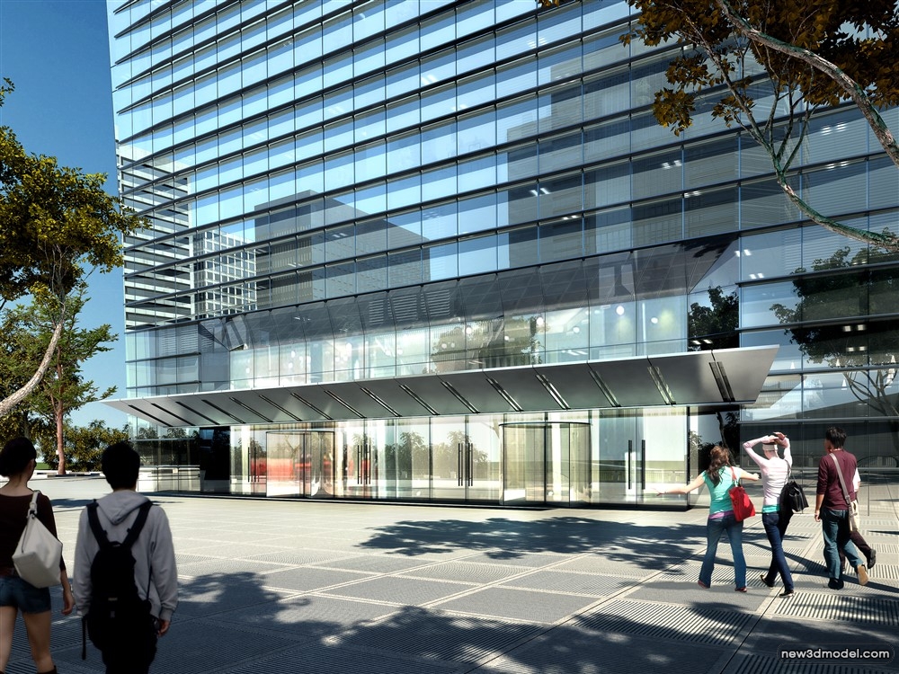 3D Models of Commercial Building – Exterior 3D Scenes – 571 – VRAY - thumbnail 5
