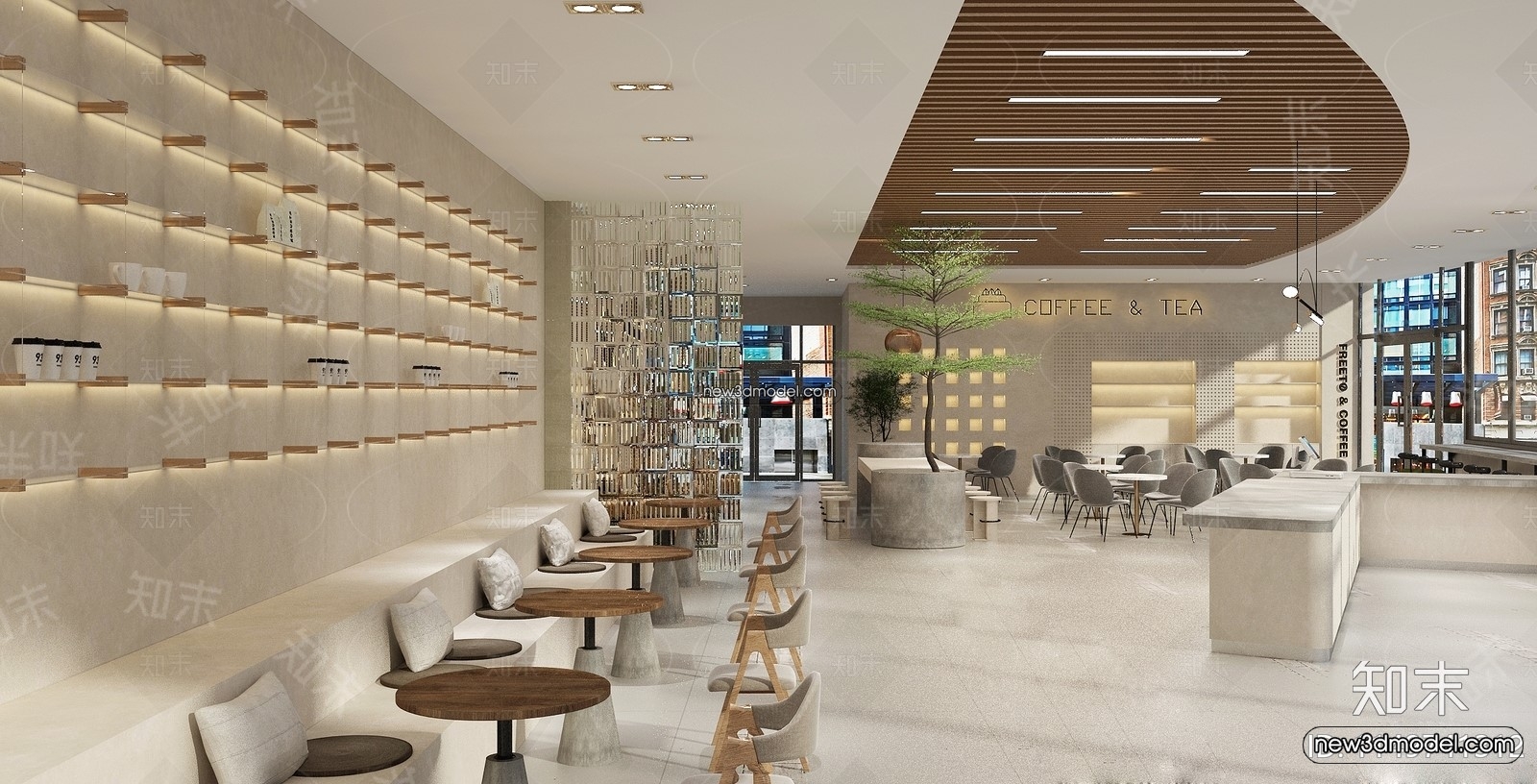 Restaurant and Fastfood 3D Scene – 3D Blocks – 283 – VRAY - thumbnail 3