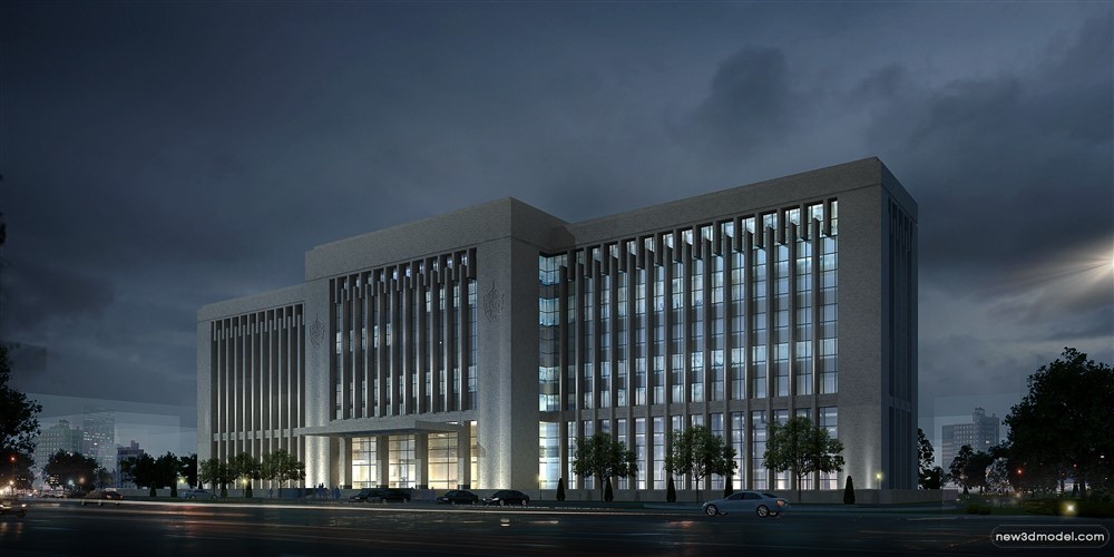 3D Models of Commercial Building – Exterior 3D Scenes – 701 – VRAY - thumbnail 2