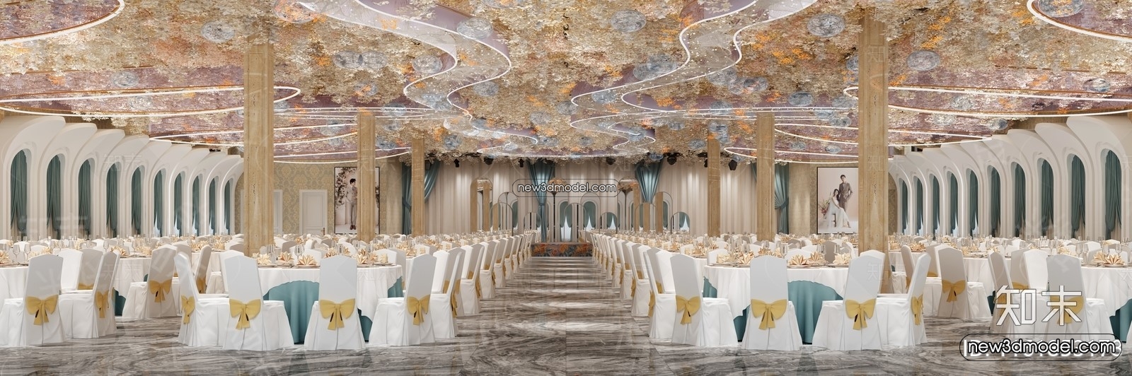 3D Model of Wedding Hall – 3D Scene – 003 – VRAY - thumbnail 2