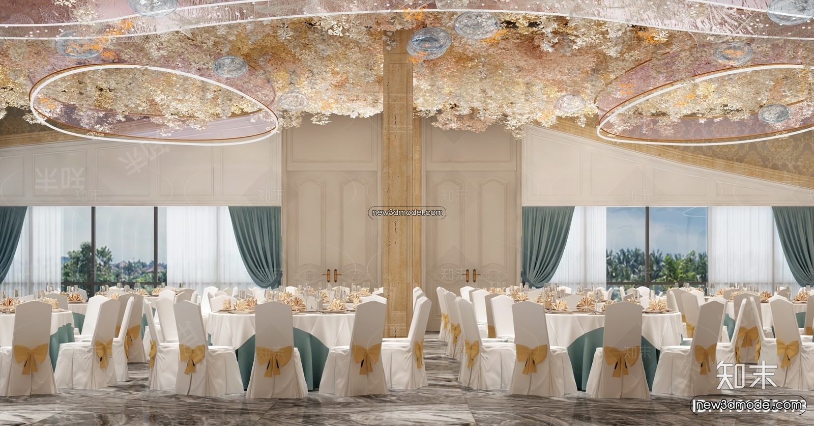 3D Model of Wedding Hall – 3D Scene – 003 – VRAY - thumbnail 3