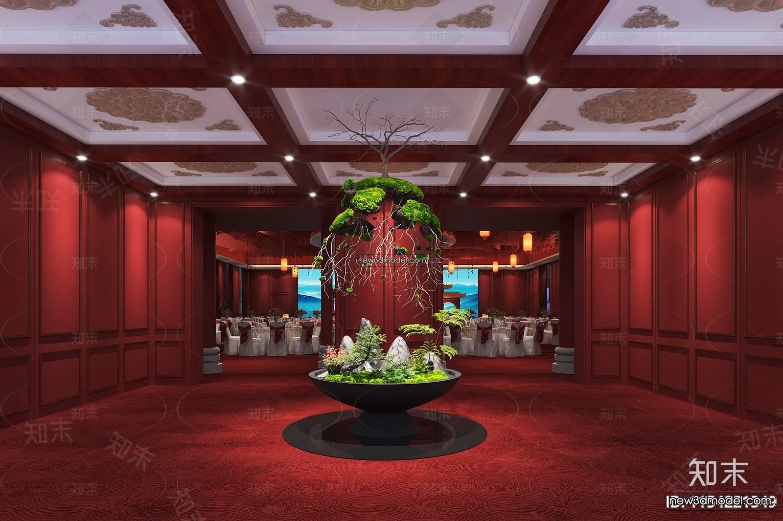 3D Model of Wedding Hall – 3D Scene – 006 – VRAY - thumbnail 4