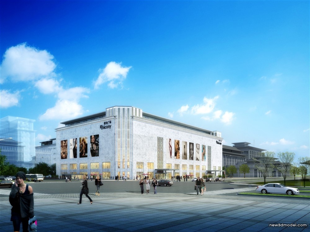 3D Models of Commercial Building – Exterior 3D Scenes – 705 – VRAY - thumbnail 2