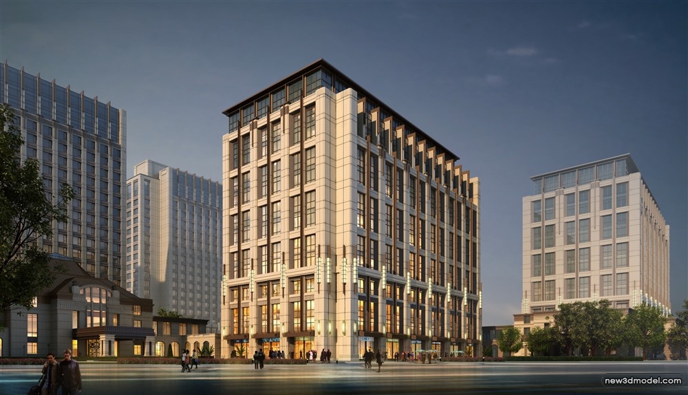 3D Models of Commercial Building – Exterior 3D Scenes – 570 – VRAY - thumbnail 3