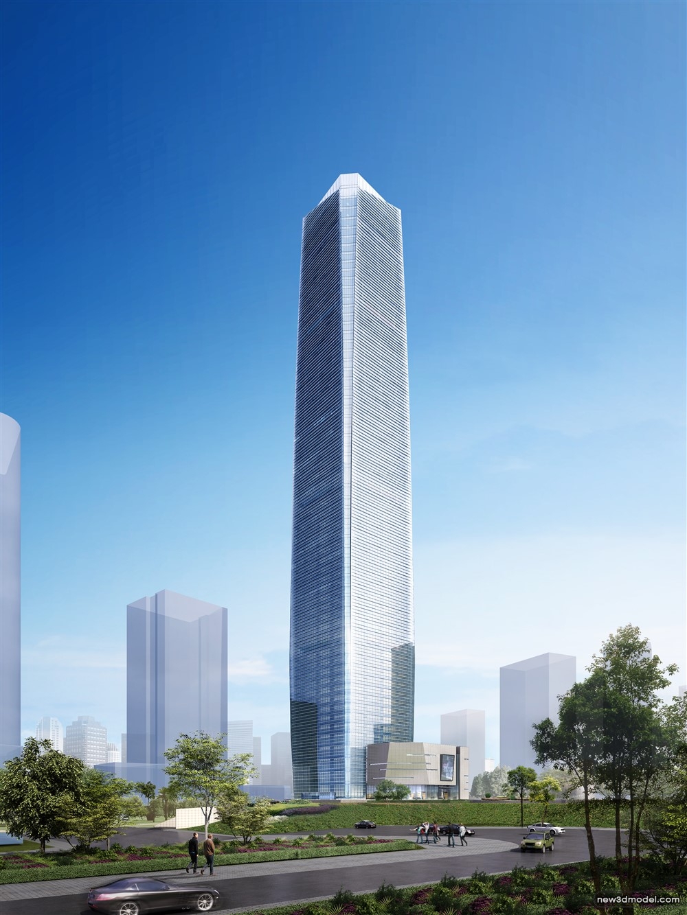 3D Models of Commercial Building – Exterior 3D Scenes – 571 – VRAY - thumbnail 3