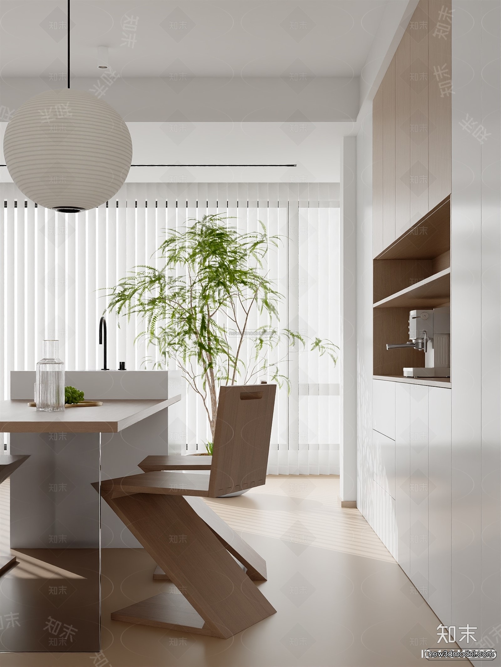 Modern Style Interior 3D Blocks and 3D Models – Living Room 3D Scene – 082 – CORONA - thumbnail 3