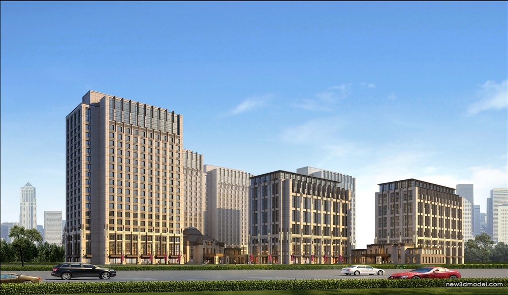 3D Models of Commercial Building – Exterior 3D Scenes – 570 – VRAY - thumbnail 2
