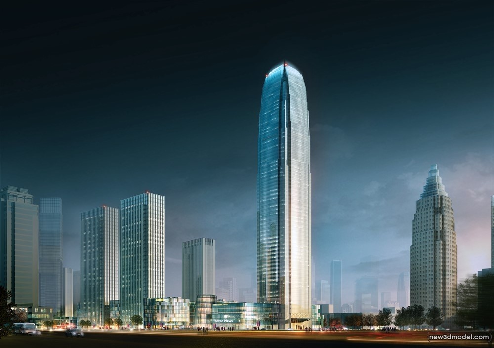 3D Models of Commercial Building – Exterior 3D Scenes – 706 – VRAY - thumbnail 2